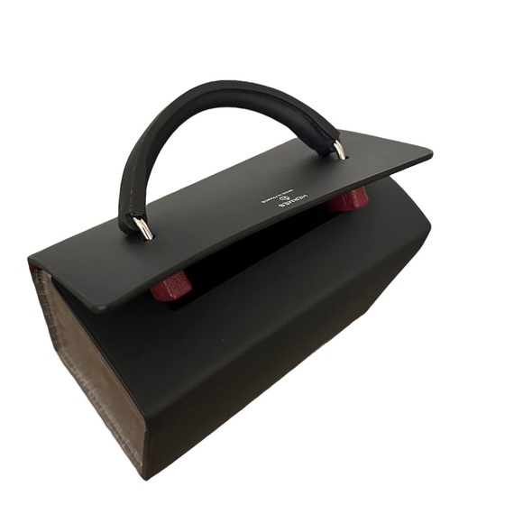 RARE Hermes Petite H Crocodile Minaudiere Box Bag Black Grey Exotic - Picture 3 of 16